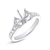 0.36ct 18k White Gold Diamond Semi-mount Ring Size 5.5